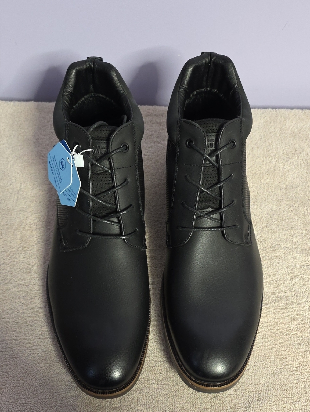 Nunn Bush Black Leather Lace-Up Oxfords